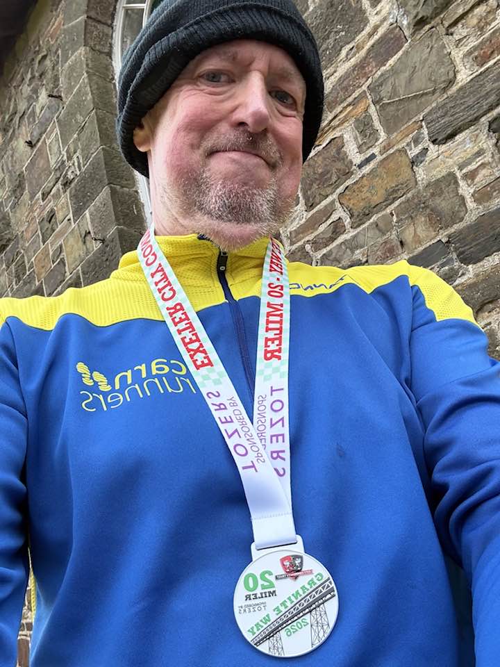 Carn Runners competing at the Granite Way 20 and 10 mile races in Okehampton Devon