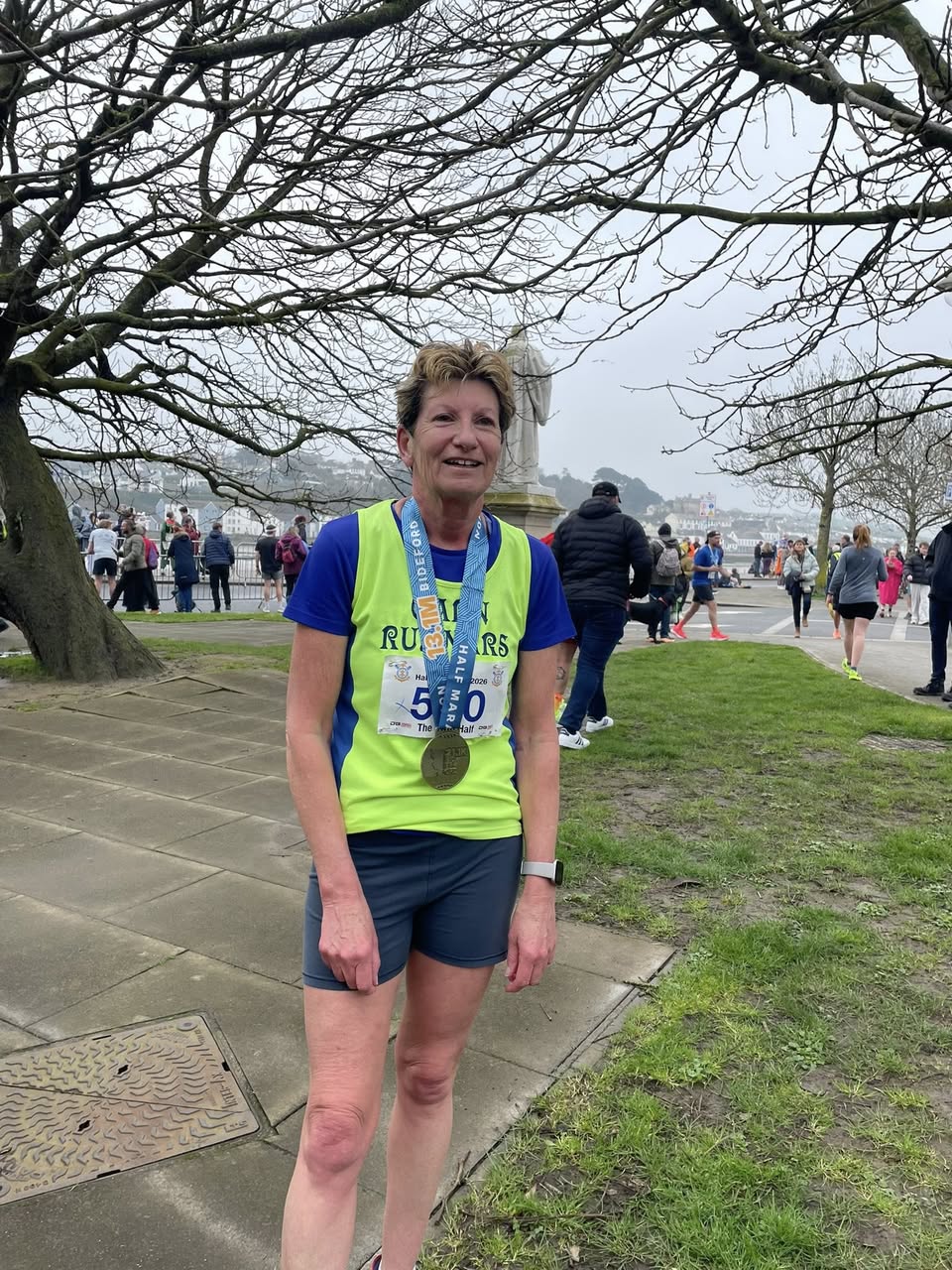 Carn Runners runner Janet competing at the Bideford Half Marathon in Devon