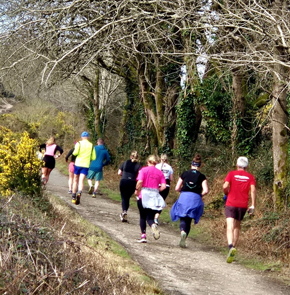 Carn Runners group social run starting and finishing at Bissoe in Cornwall