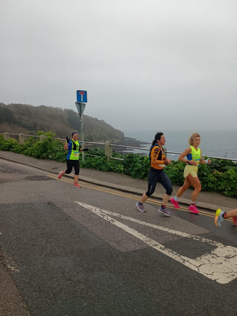 Carn Runners group competing in the Falmouth Half Marathon in Cornwall