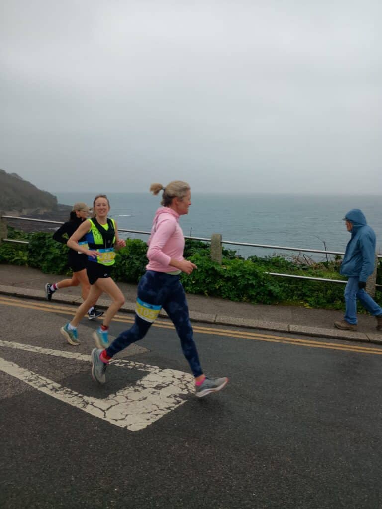 Carn Runners group competing in the Falmouth Half Marathon in Cornwall