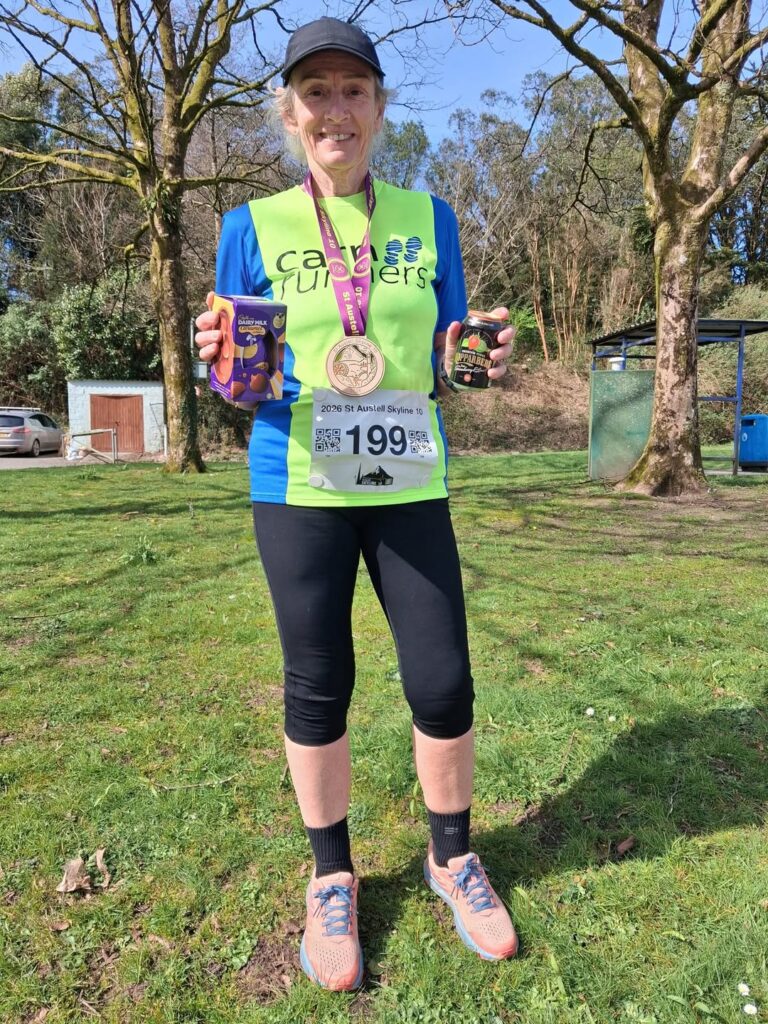 Carn Runners competing at the St Austell Skyline 10 mile race with scenic Cornwall views
