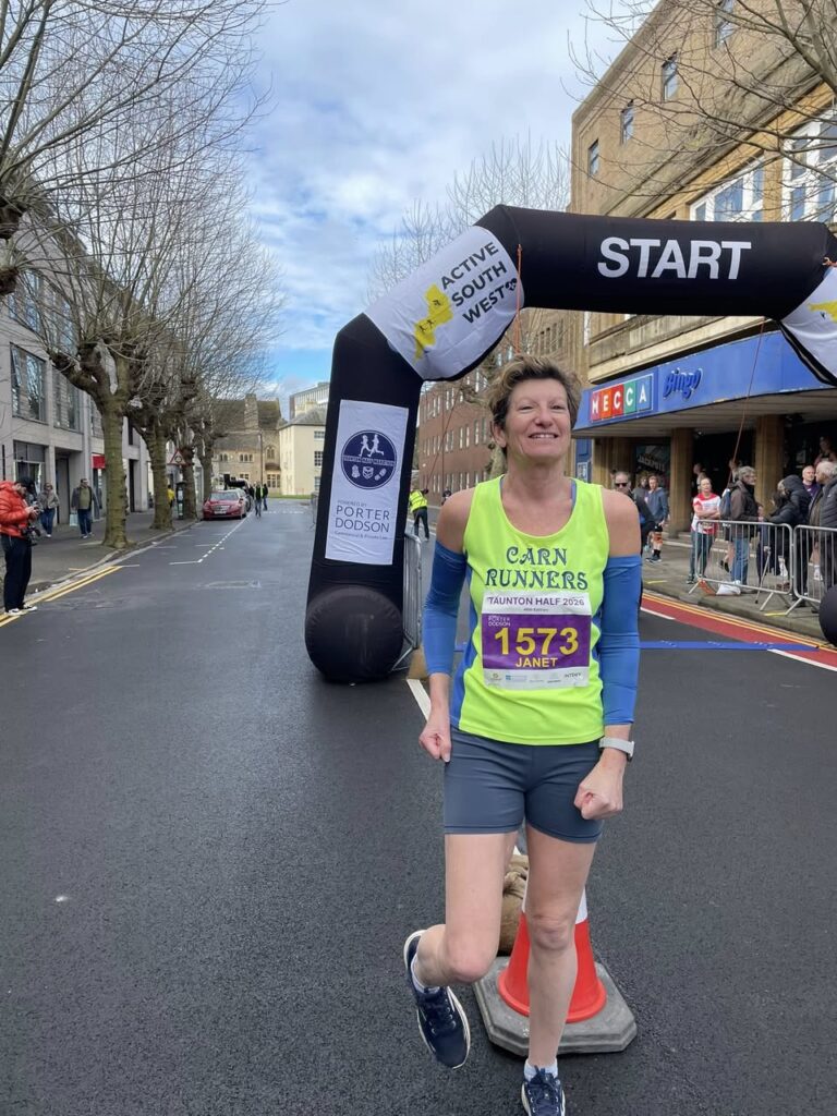 Carn Runners Janet and Vicky at the Taunton Half Marathon in Somerset