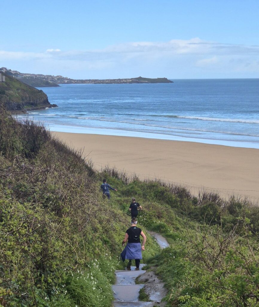 Carn Runners Sunday Social run from Hayle to Carbis Bay and back