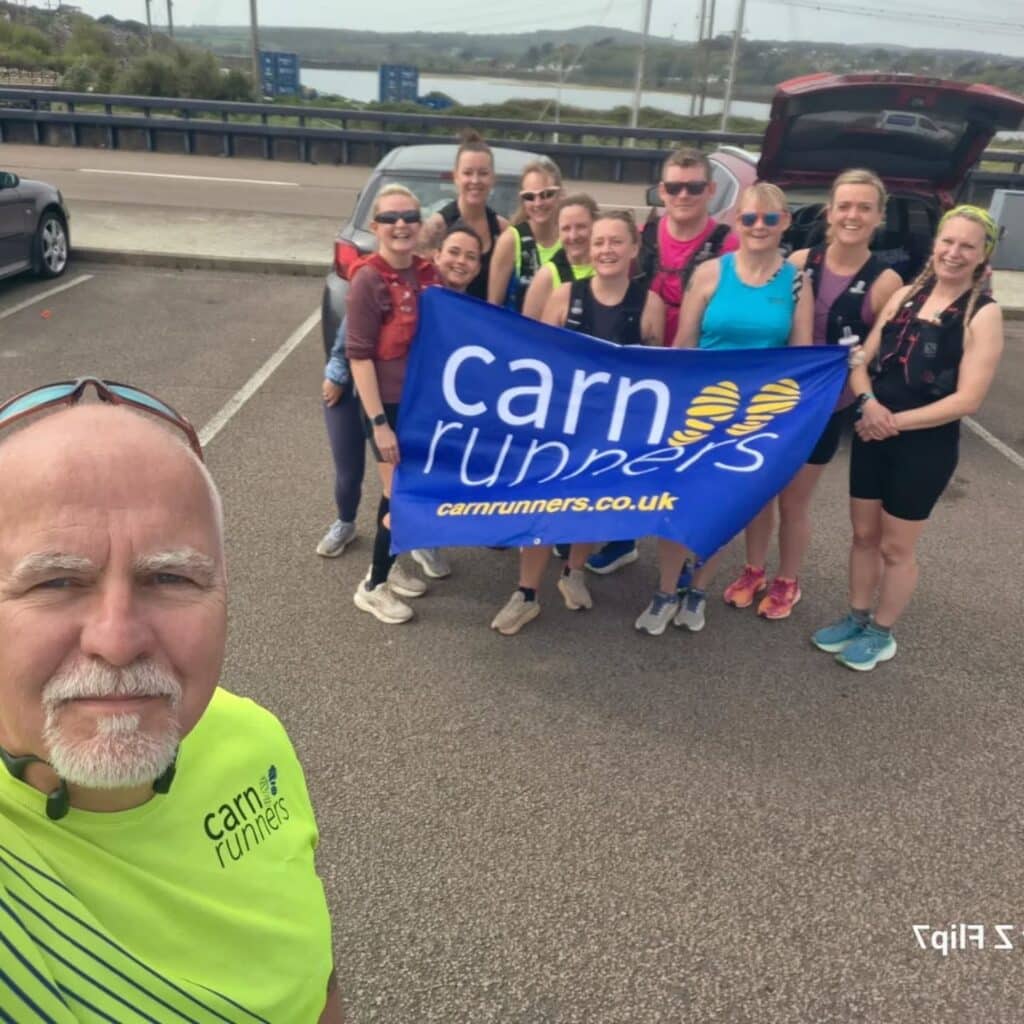 Carn Runners marathon runners completing London Marathon and virtual club marathon