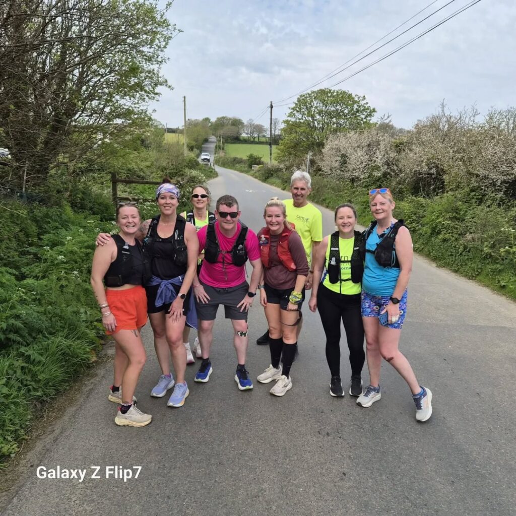 Carn Runners marathon runners completing London Marathon and virtual club marathon