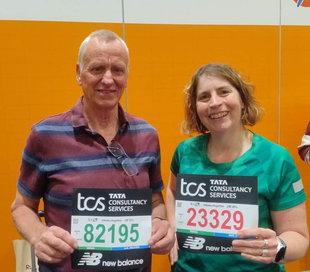 Carn Runners marathon runners completing London Marathon and virtual club marathon