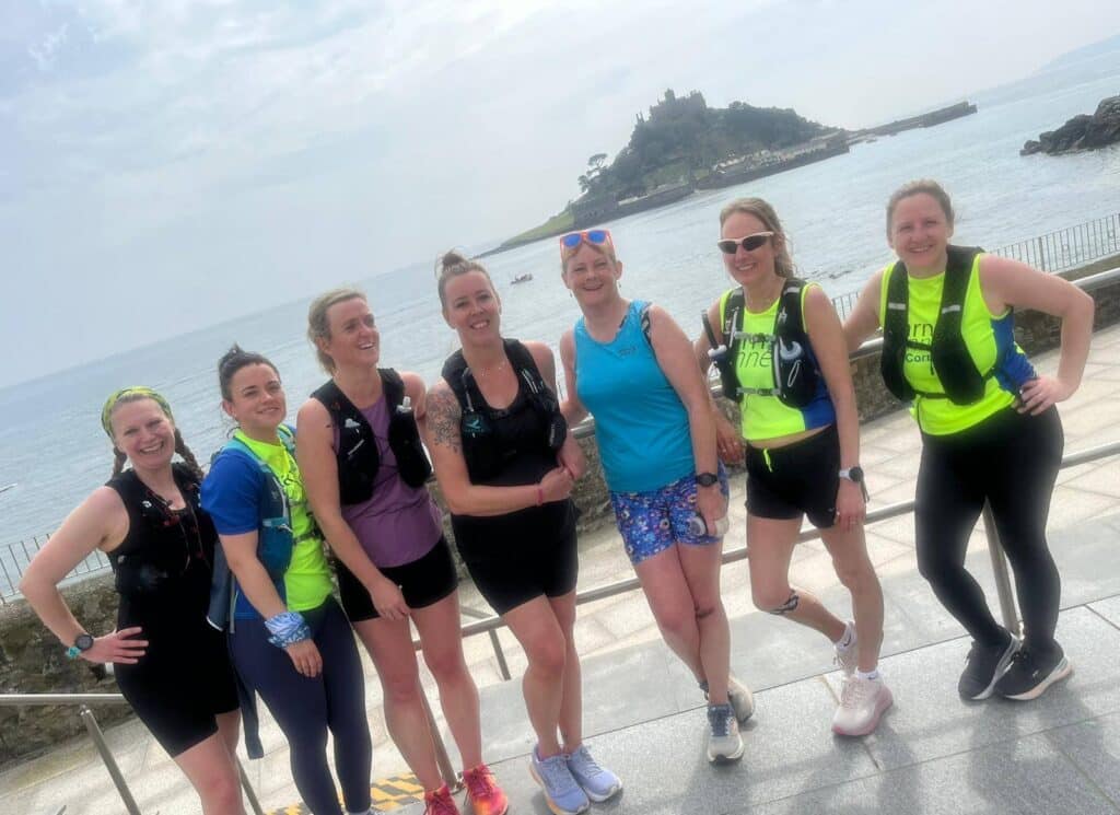 Carn Runners marathon runners completing London Marathon and virtual club marathon