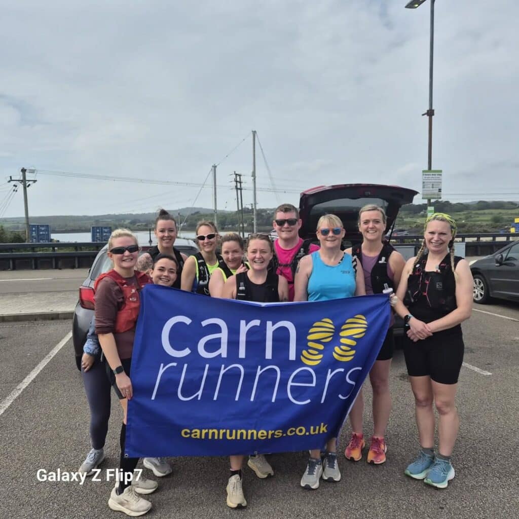 Carn Runners marathon runners completing London Marathon and virtual club marathon