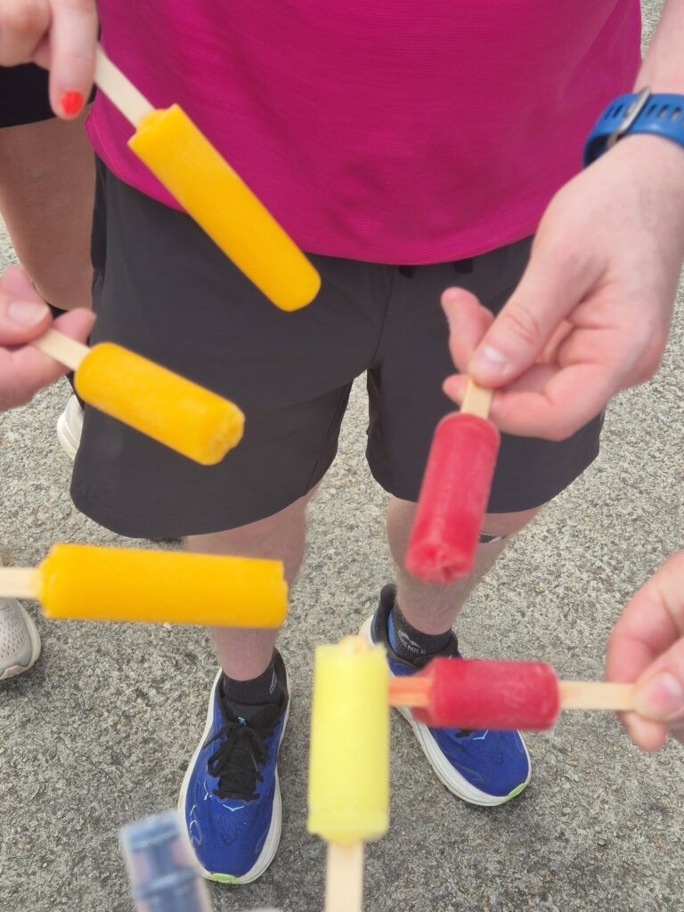 Carn Runners marathon runners completing London Marathon and virtual club marathon