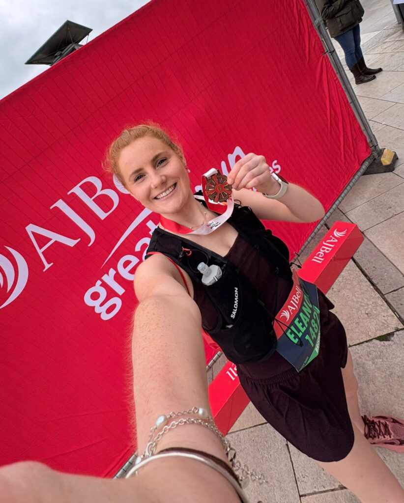 Carn Runners runners Emma, Naomi and Eleanor at the Bristol Half Marathon