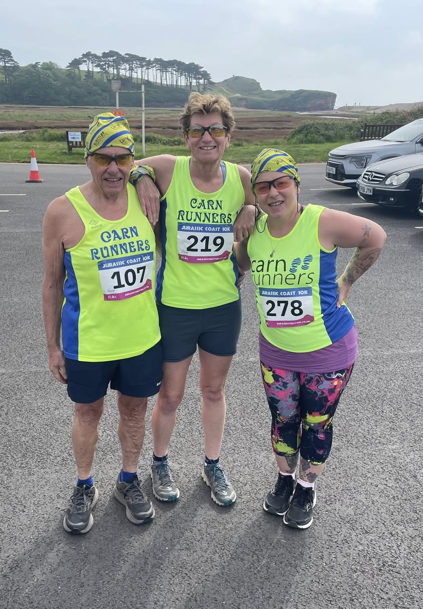 Carn Runners runner competing at the Jurassic Coast 10K trail race in Devon