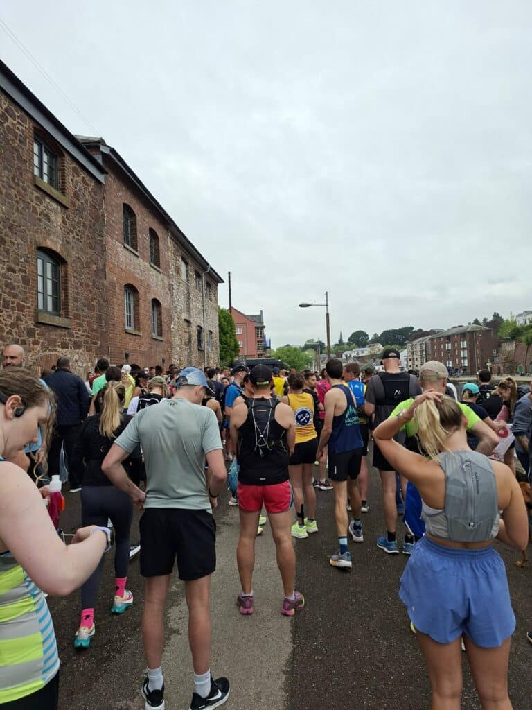 Carn Runners James and Claire completing the Exeter Marathon with strong performances