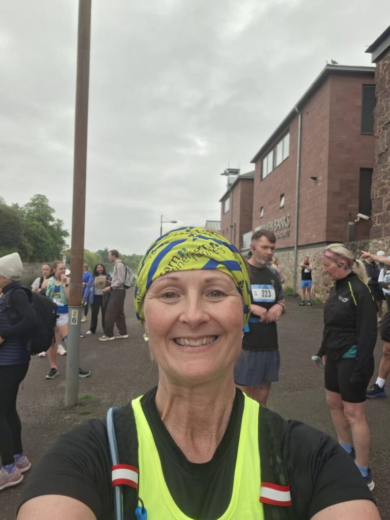 Carn Runners James and Claire completing the Exeter Marathon with strong performances