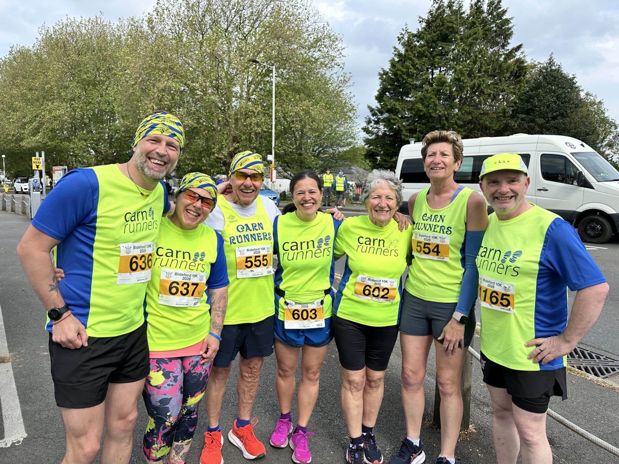 Carn Runners runners competing at the Bideford race event in Devon
