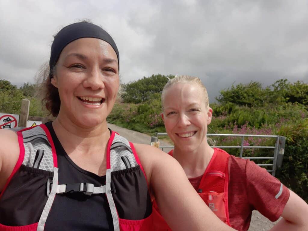 Carn Runners enjoying a social run and sea swim on the Cornish coast