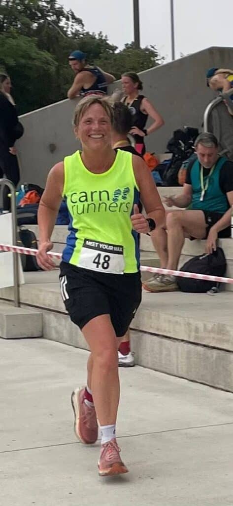 Carn Runners competing at the Meet Your Max 10K multi-terrain race near Truro