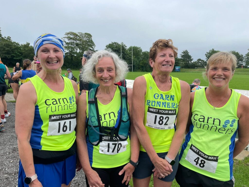Carn Runners competing at the Meet Your Max 10K multi-terrain race near Truro