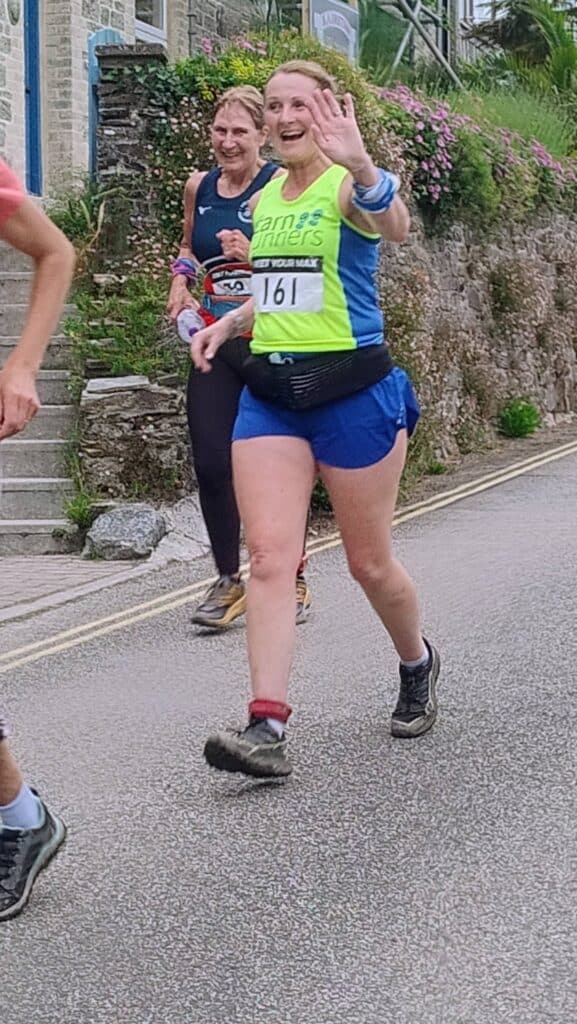 Carn Runners competing at the Meet Your Max 10K multi-terrain race near Truro