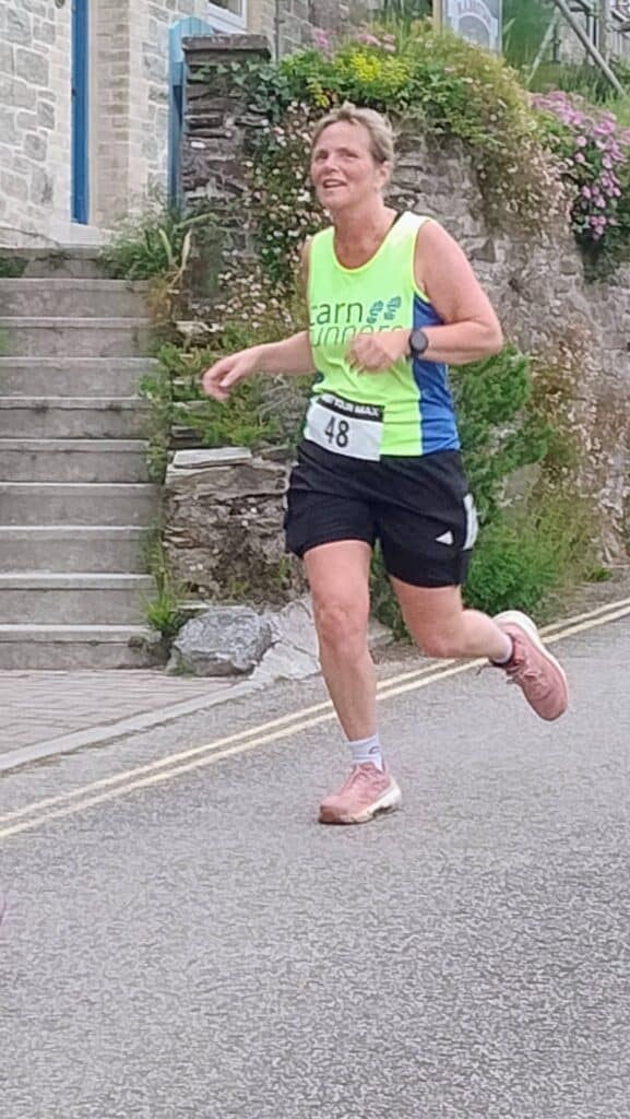 Carn Runners competing at the Meet Your Max 10K multi-terrain race near Truro