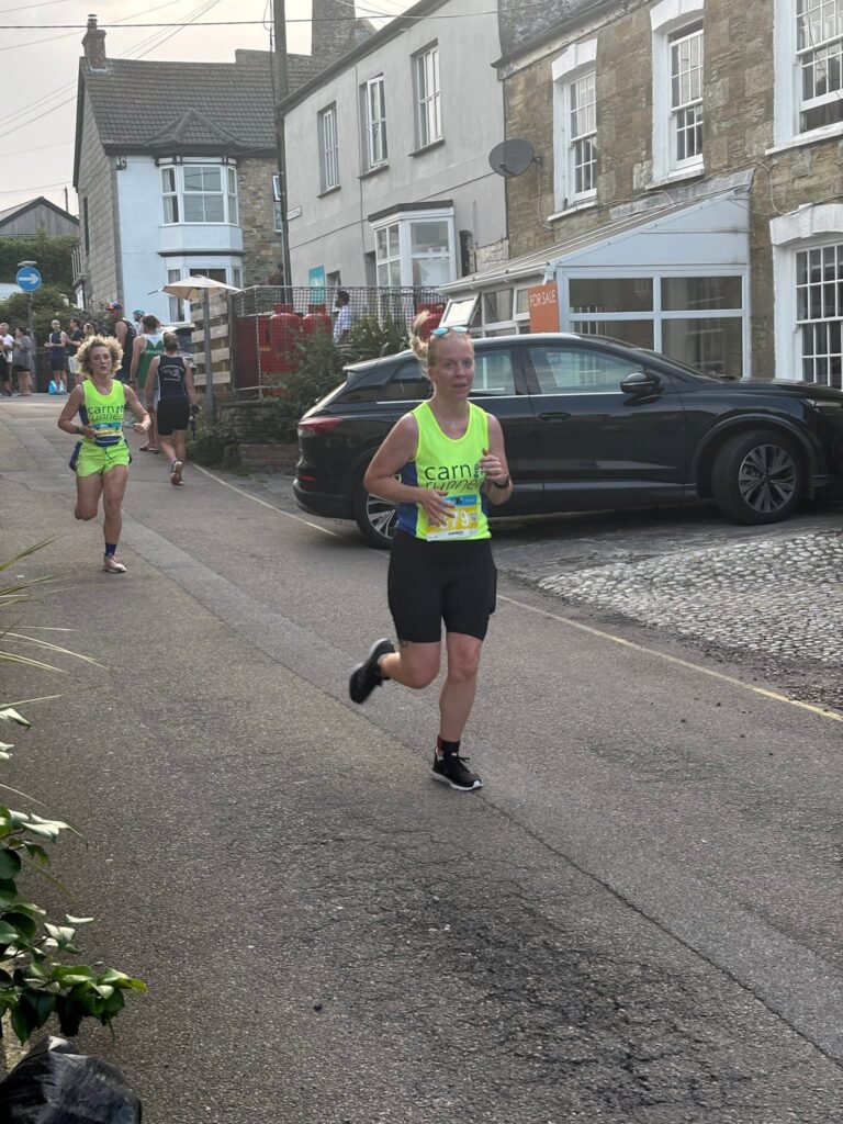 Carn Runners competing at the St Agnes 5 Miler in warm summer conditions