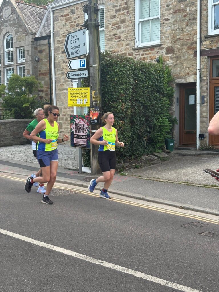 Carn Runners competing at the St Agnes 5 Miler in warm summer conditions
