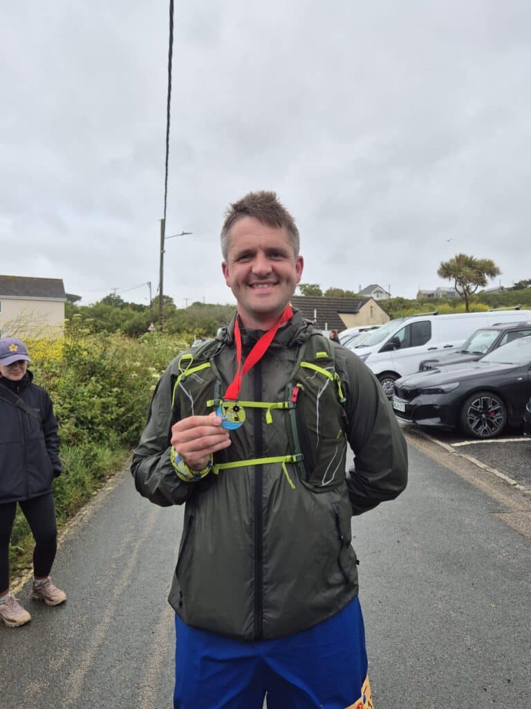 Carn Runners runners taking on the Classic Quarter coast path challenge from Lizard Point to Land's End