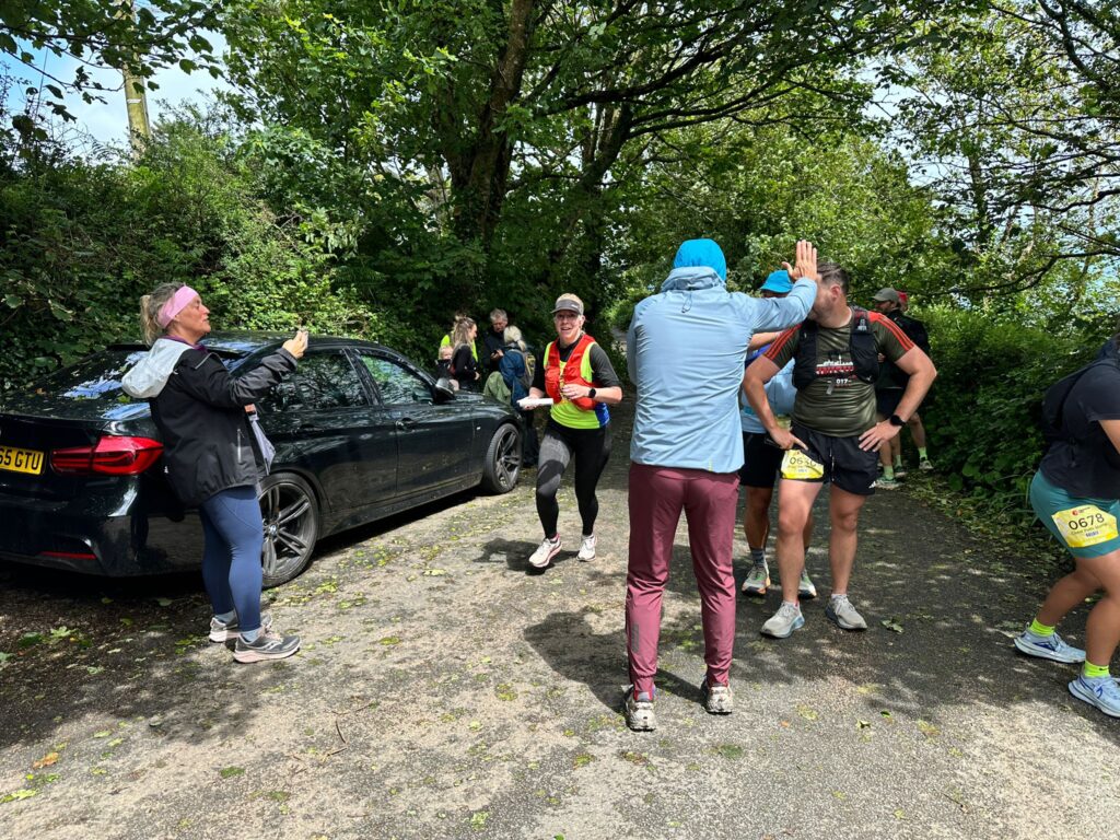 Carn Runners runners taking on the Classic Quarter coast path challenge from Lizard Point to Land's End