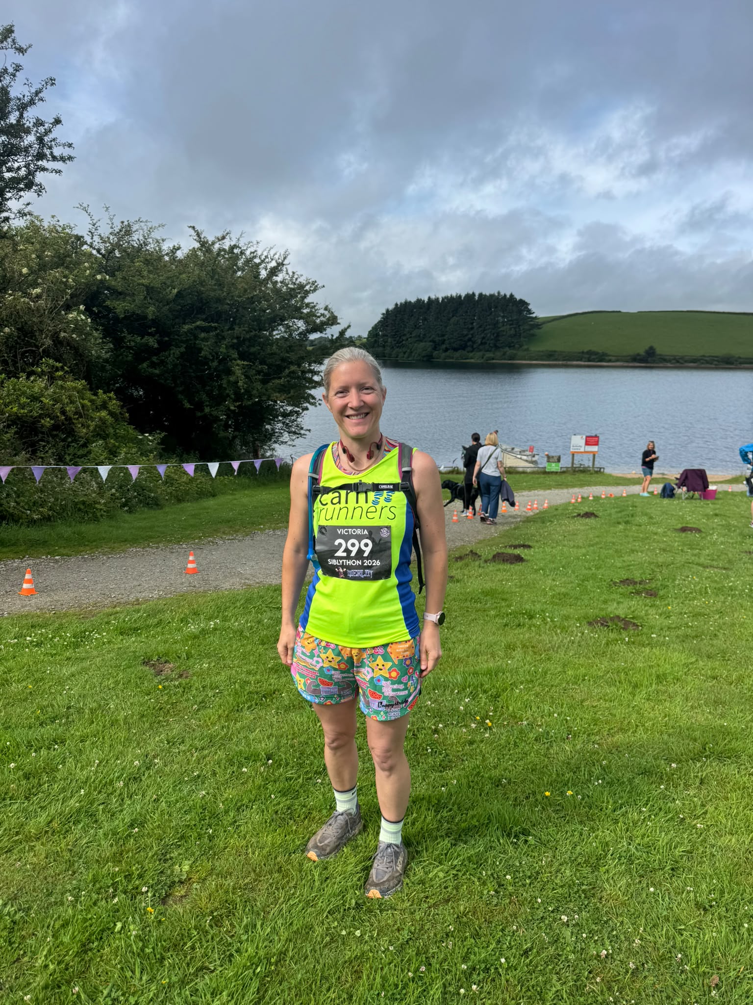Tori competing in the Siblython Marathon on challenging trail terrain