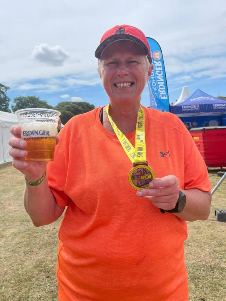 Jan and Sarah representing Carn Runners at the Outlaw Triathlon Weekend in Holkham, Norfolk