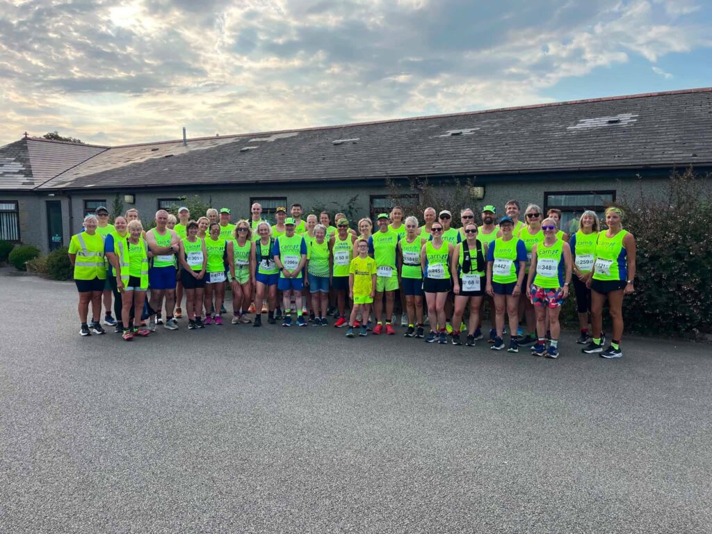 A large group of Carn Runners competing at the Summer Turkey Trot hosted by Cornwall AC