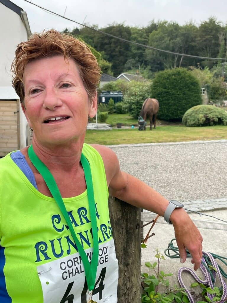 Dennis and Janet representing Carn Runners at the Cornwood Challenge 10K in Devon