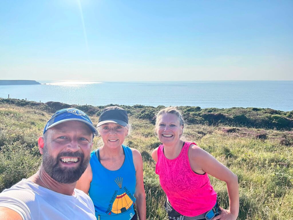 Carn Runners enjoying Friday and Sunday social runs through woodland, coastal paths and scenic Cornish trails