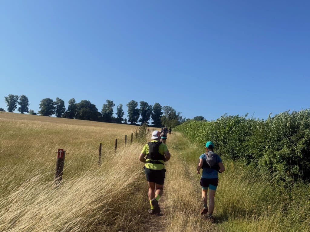 Tonia celebrating after completing her first ultra marathon at the Race to the Stones 50K
