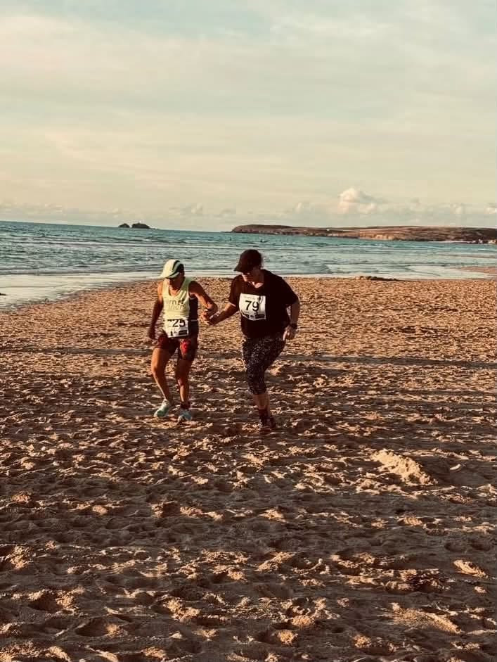 Carn Runners Jan, Sally, Steve and Tori at the St Ives Bay 10K