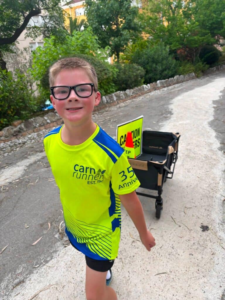 The Webbs completing Gibraltar Botanical Gardens parkrun as part of their parkrun Alphabet Challenge