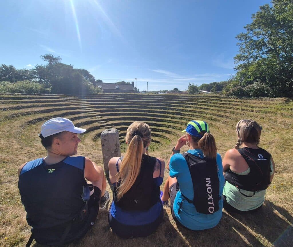 Carn Runners members on their eight-mile Saturday Social run to Gwennap Pit