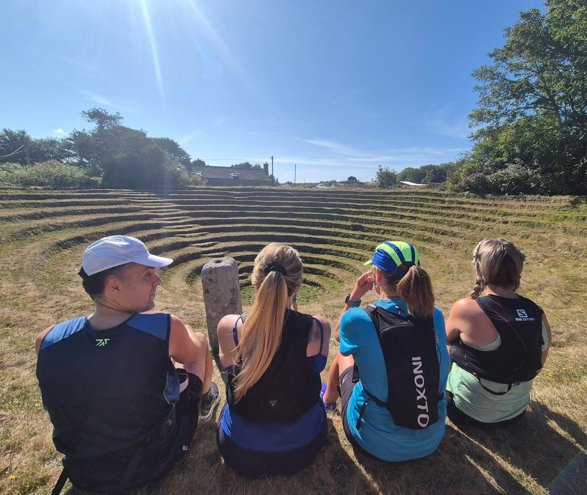 Carn Runners members on their eight-mile Saturday Social run to Gwennap Pit