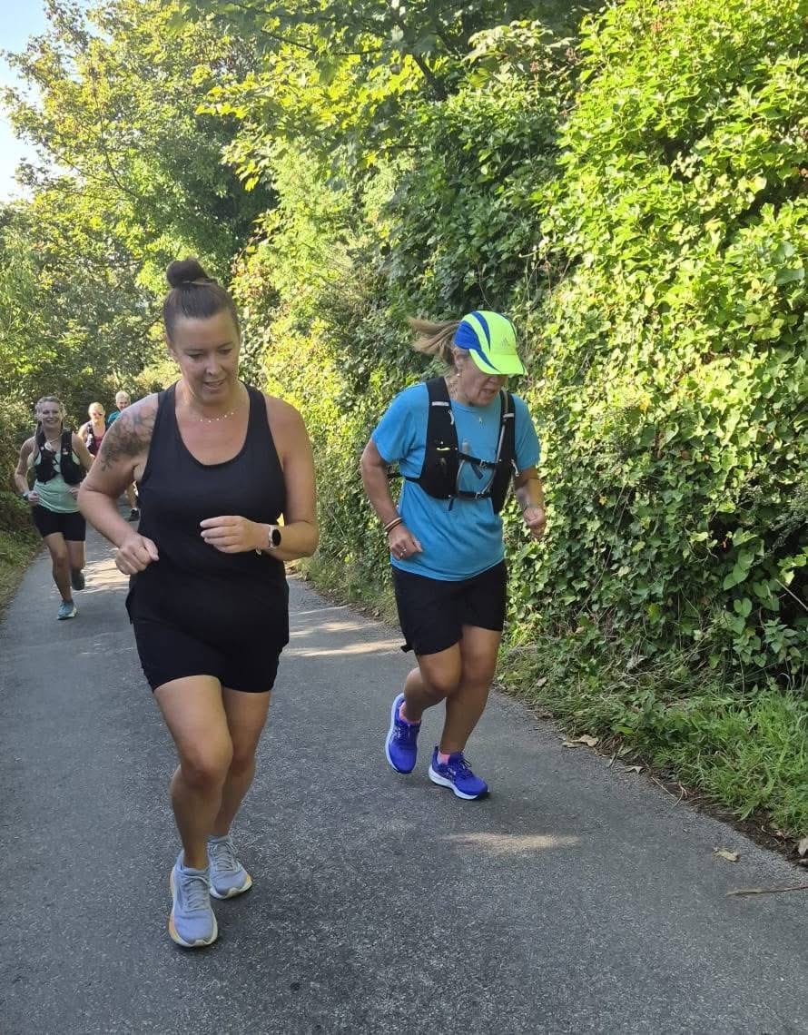 Carn Runners members on their eight-mile Saturday Social run to Gwennap Pit