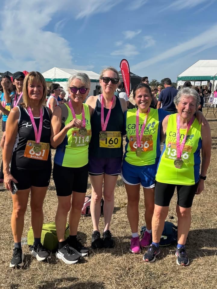 Margaret and Zoe at the Windsor Women’s 10K, if pictured in a verified race-weekend photograph