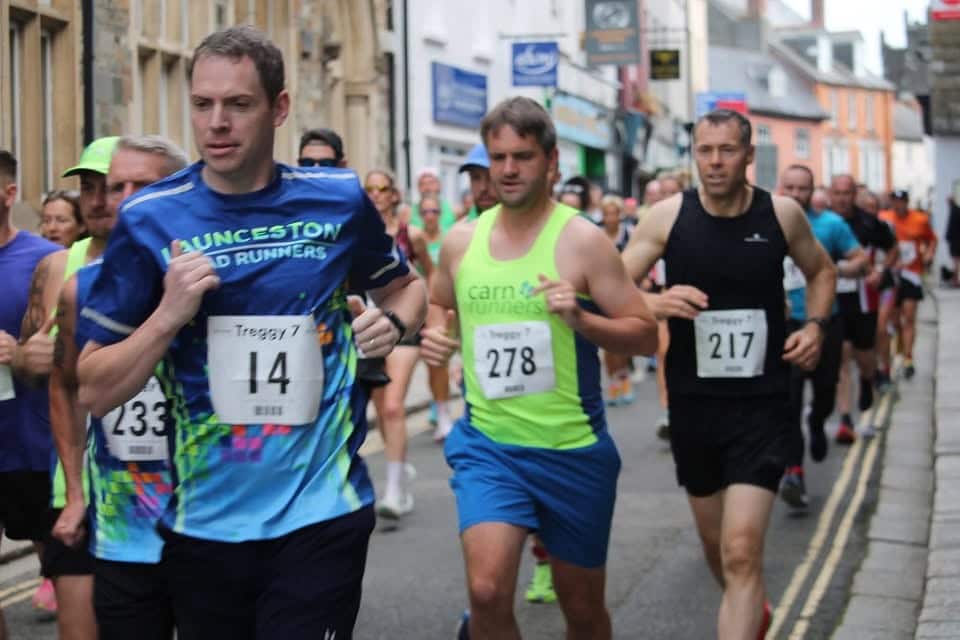 Carn Runners representing the club at the Treggy 7 on 6 September 2026
