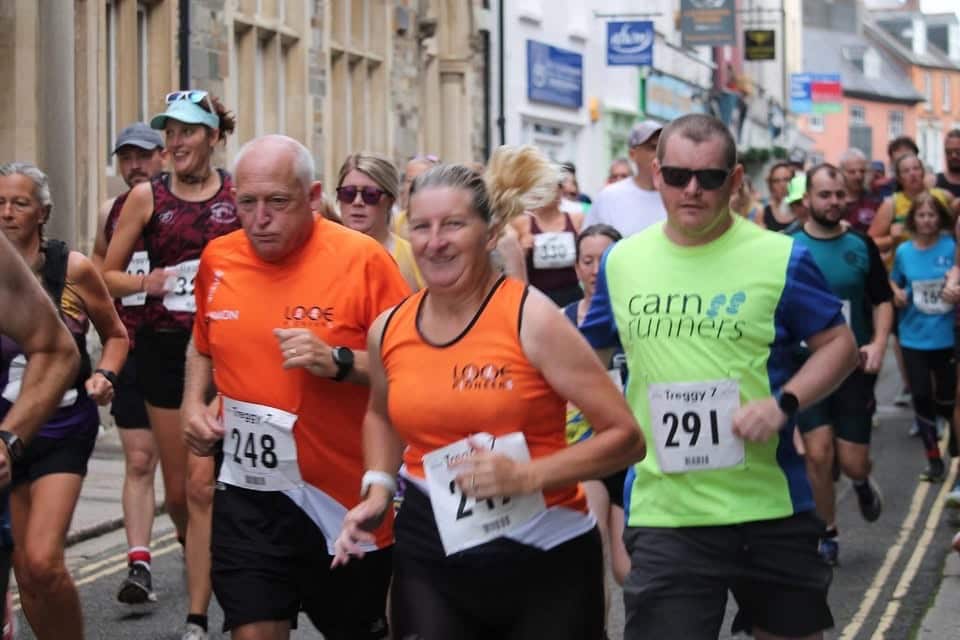 Carn Runners representing the club at the Treggy 7 on 6 September 2026