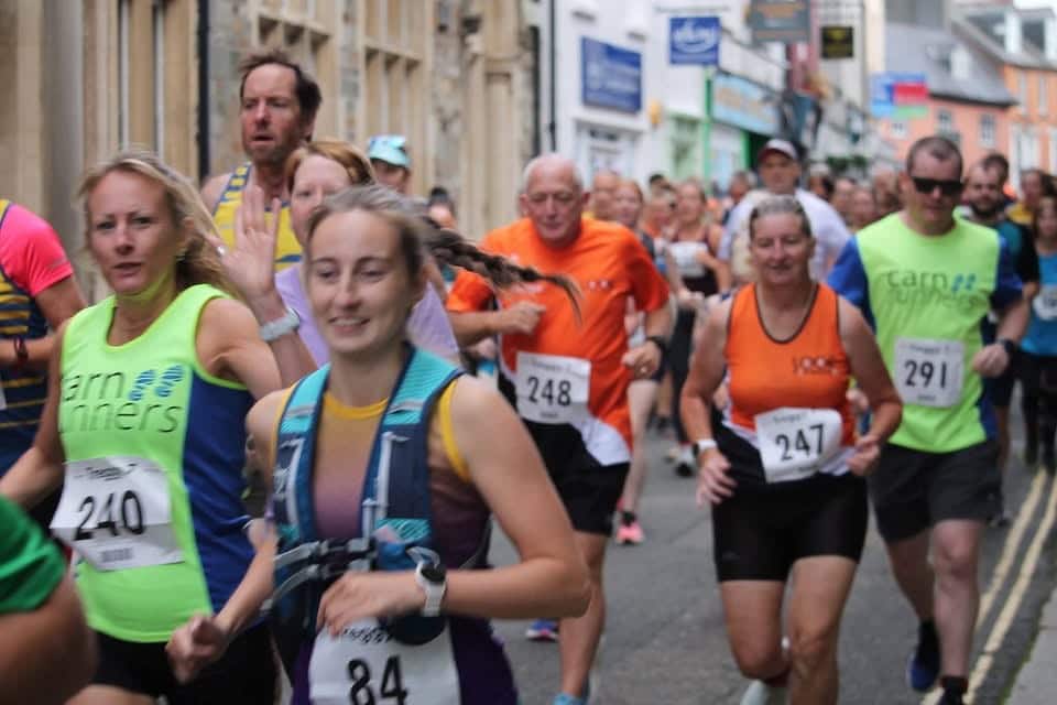 Carn Runners representing the club at the Treggy 7 on 6 September 2026