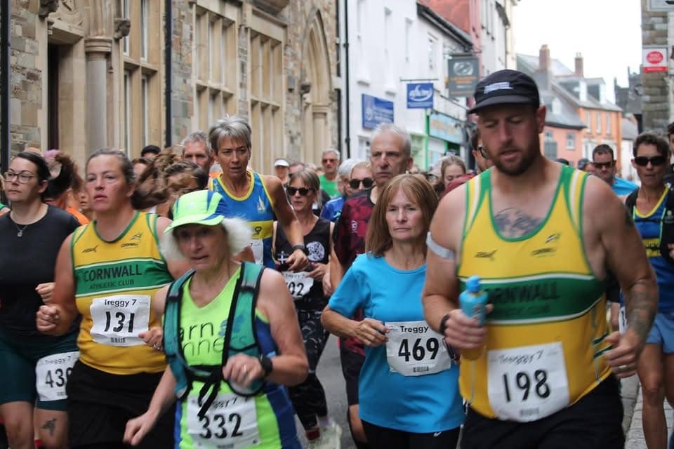 Carn Runners representing the club at the Treggy 7 on 6 September 2026