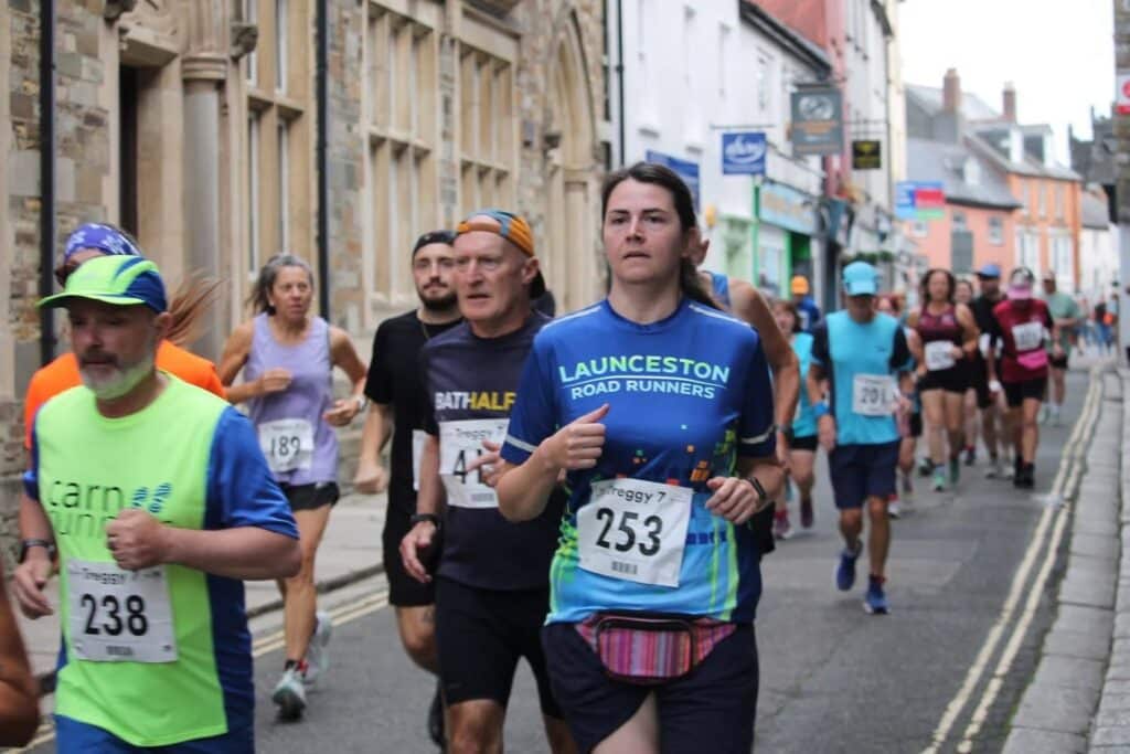 Carn Runners representing the club at the Treggy 7 on 6 September 2026