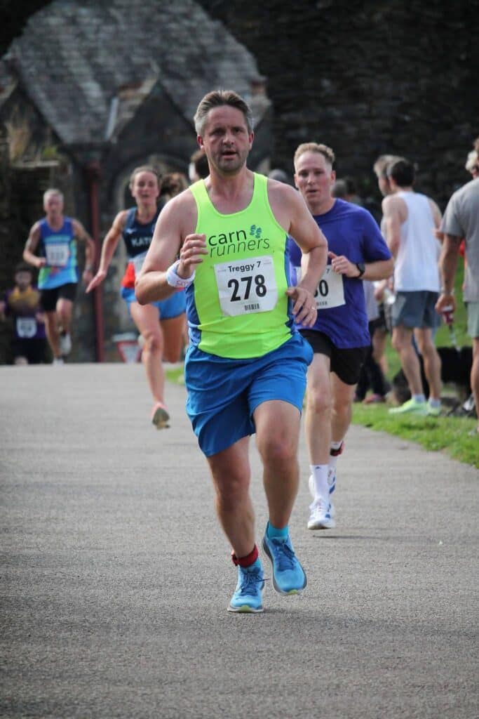 Carn Runners representing the club at the Treggy 7 on 6 September 2026