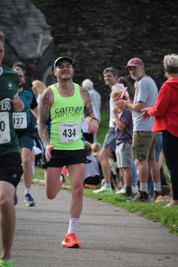 Carn Runners representing the club at the Treggy 7 on 6 September 2026