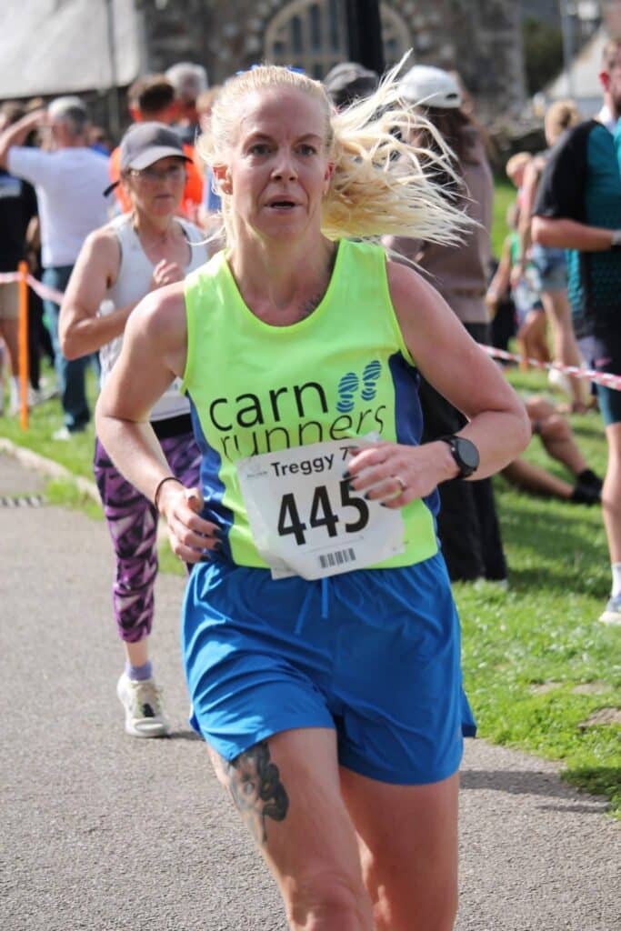 Carn Runners representing the club at the Treggy 7 on 6 September 2026