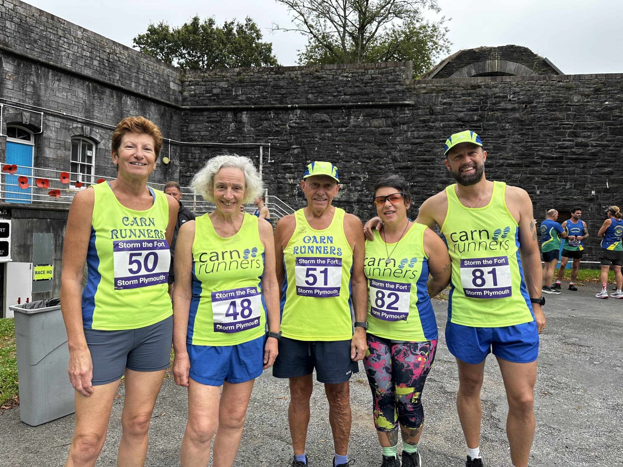 Five Carn Runners at the Storm the Fort 10K in Plymouth