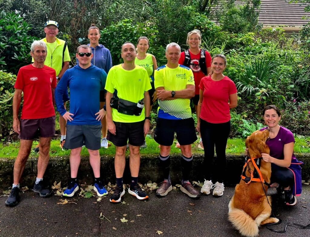 Carn Runners members on a Saturday Social near Coswinsawsin outside Camborne